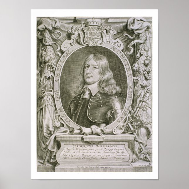 Poster Frederick William (1620-88) Eleitor de Brandeburgo (Frente)