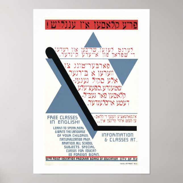 Poster Free Classes in English! (Frente)