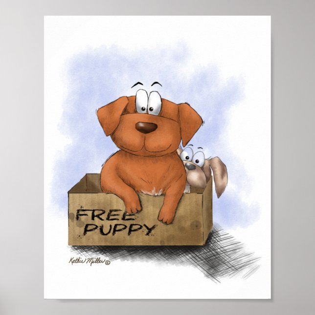 Poster Free Puppy Plus 1 Cartoon (Frente)