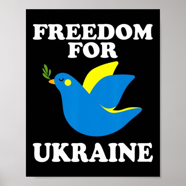 Poster Freedom For Ukraine Support Ukrainian  (Frente)