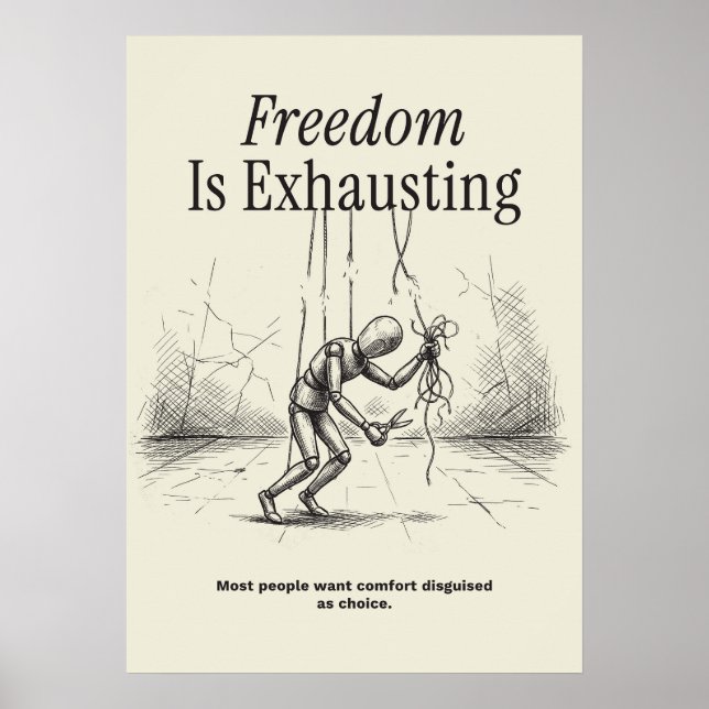 Poster Freedom Is Exhausting (Frente)