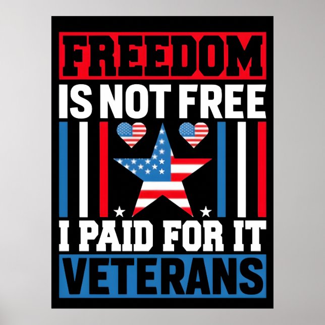 Poster Freedom Is not Free – Thank You, Veterans, 2025,  (Frente)