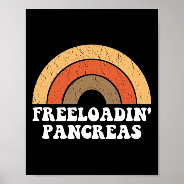 Poster Freeloadin Pancreas Diabetes Tipo 1 Diabetes G (Frente)