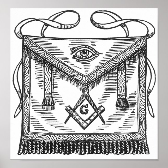 Poster Freemasonry Blue Lodge Apron (Frente)
