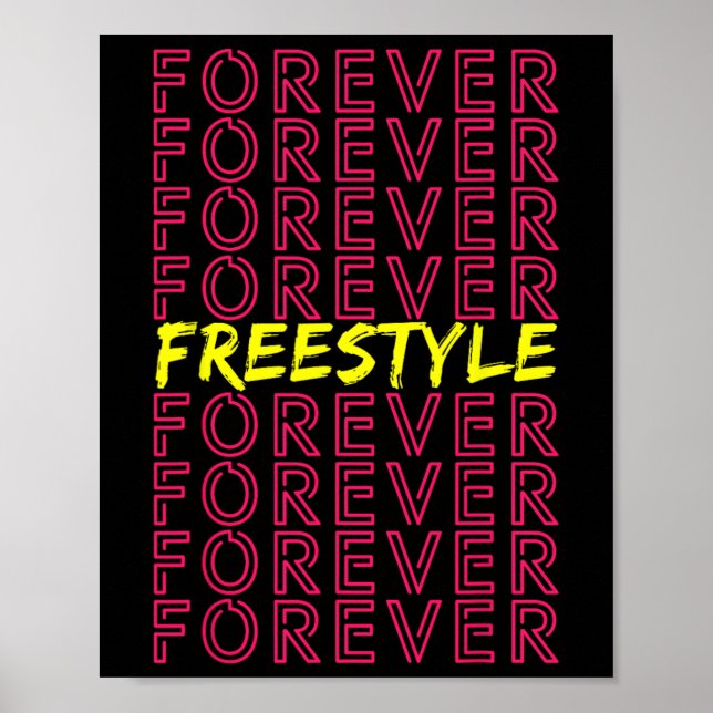 Poster Freestyle Forever 80s - Versão do partido Retro Co (Frente)