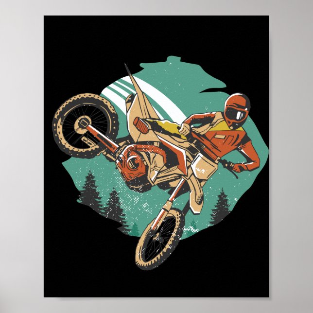 Poster Freestyle — robôs de motociclo FMX (Frente)