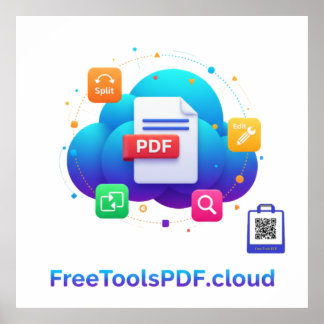 Poster FreeToolsPDF – Fun Digital Power on Your Shirt!