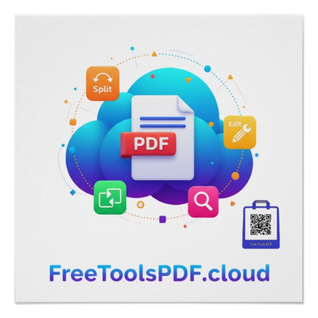 Pôster FreeToolsPDF – Poder Digital Divertido na Sua Cami (Frente)