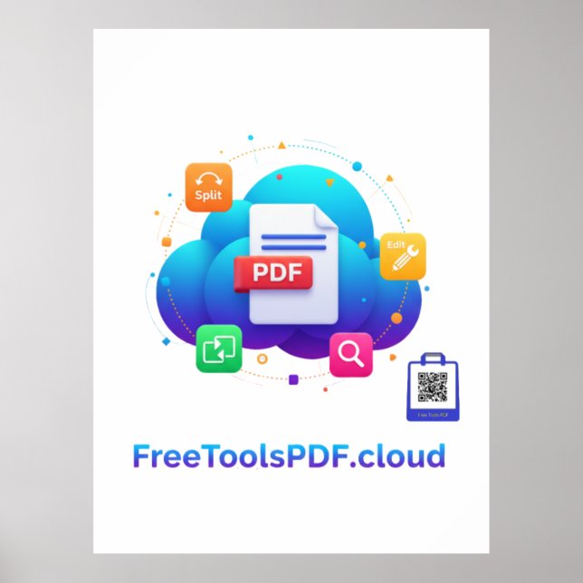 Poster FreeToolsPDF – Poder Digital Divertido na Sua Cami (Frente)