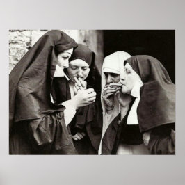 Poster Freiás Fumando Fotografia Vintage 24x18in