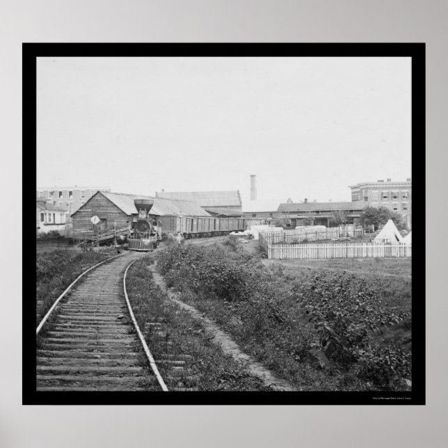 Pôster Freight Train & the Culpeper Court House, VA 1862 (Frente)