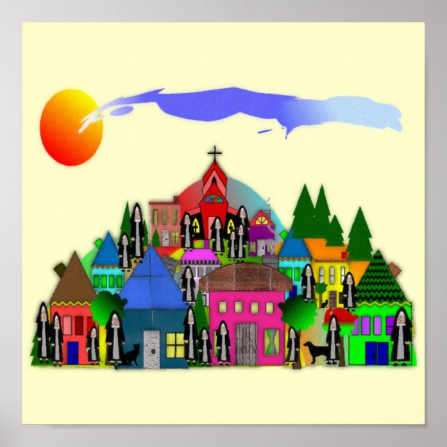 Pôster "freiras da vila" Ofertas de Arte Católicas (Frente)