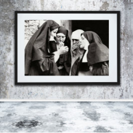 Poster Freiras fumando fotografia de 20 x 16 pol