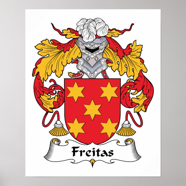 Pôster Freitas Family Crest (Frente)