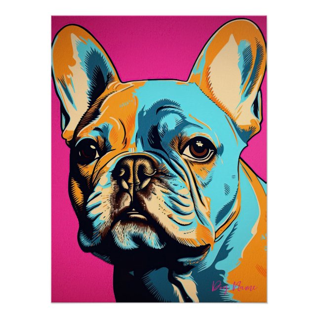 Pôster French Bulldog 001 - Bruno Pokopen (Frente)