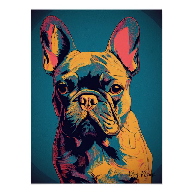Pôster French Bulldog 004 - Bruno Pokopen (Frente)