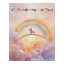 French Bulldog Rainbow Bridge Memorial Sign