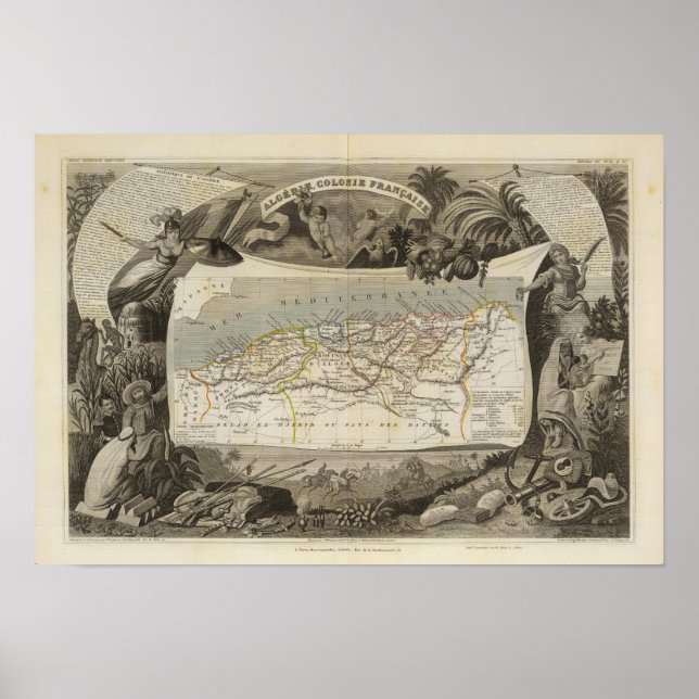 Poster French colony Algeria (Frente)