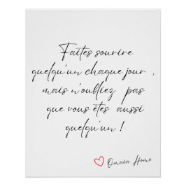 Pôster French Inspirational Quote Wall Art