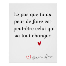 Pôster French Motivational Quote Wall Art