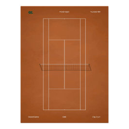 Pôster French Open Clay Tennis Court