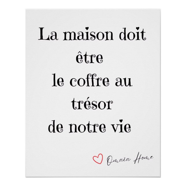 Pôster French Quote Wall Art  (Frente)