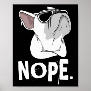 Poster Frenchie Bulldog Francês Branco