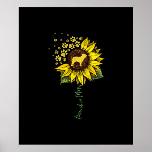 Poster Frenchie Mãe Sunflower French Bulldog Gift