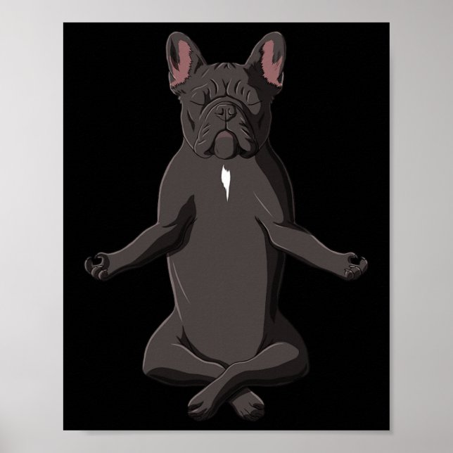 Poster Frenchie Yoga Dog French Buldog (Frente)