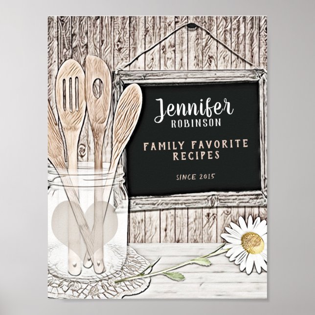 Poster Frente do Binder de Receita Personalizada (Frente)