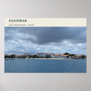 Poster Frente Marítima de Stone Town em Zanzibar