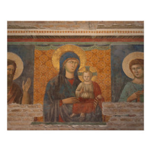Pôster Fresco De Madonna E Filho