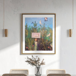 Poster Fresco de uma Cena de Jardim, Pompeia