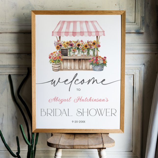 Poster Fresco do Chá de panela de mercado - 18x24 (Fresh off the Market Bridal Shower - 18x24 Poster)