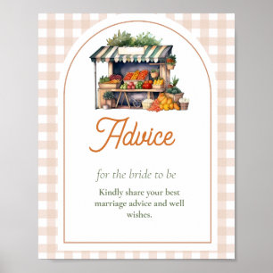 Poster Fresco do mercado Advice para exibição noiva de no
