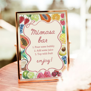 Poster Fresco Do Mercado Frutas Bridal Mimosa Bar