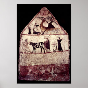 Pôster Fresco do Túmulo de Gaudio, c.480 BC