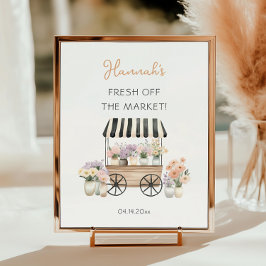 Poster Fresco no Mercado Floral Bem-vindos ao Chá de Noiv