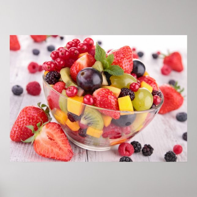 Poster Fresh fruit salad (Frente)