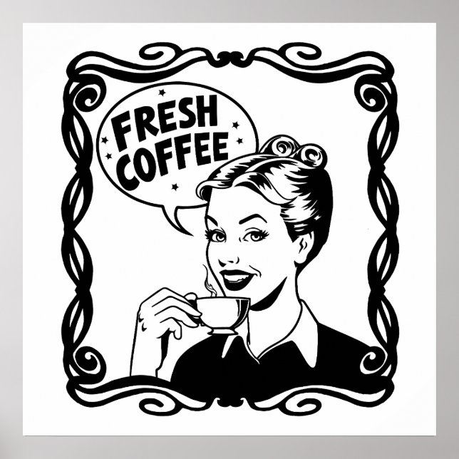 Poster Fresh Hot Coffee (Frente)