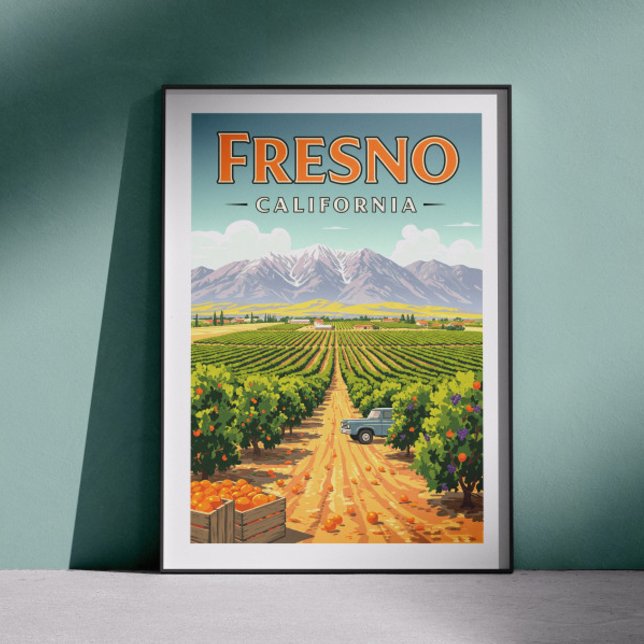 Poster Fresno Califórnia Antiga (Criador carregado)