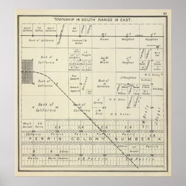 Pôster Fresno County, Califórnia (Frente)