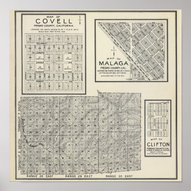 Poster Fresno County, Califórnia 22 (Frente)
