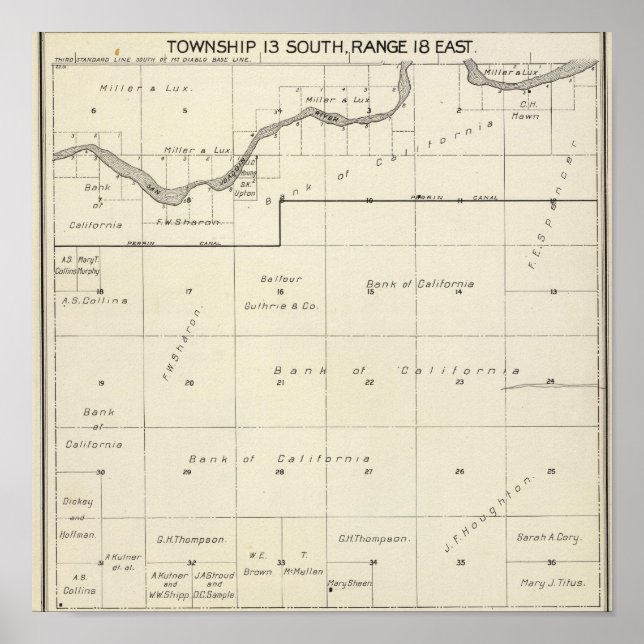 Poster Fresno County, Califórnia 25 (Frente)