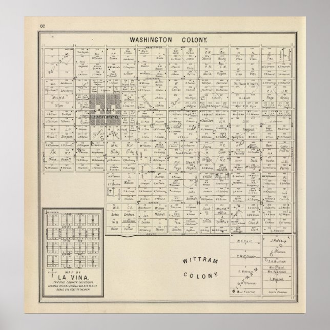 Poster Fresno County, Califórnia 8 (Frente)