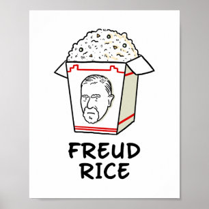 Poster Freud Rice Comida Psychology Pun