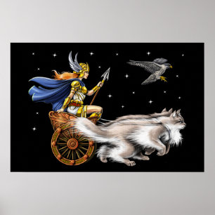 Poster Freya Norse Mythology Goddese