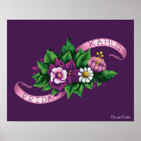Frida Kahlo | Buquê Floral Roxo