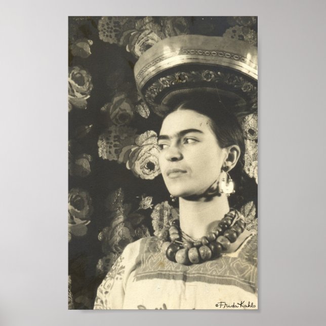 Poster Frida Kahlo con Charola Original (Frente)