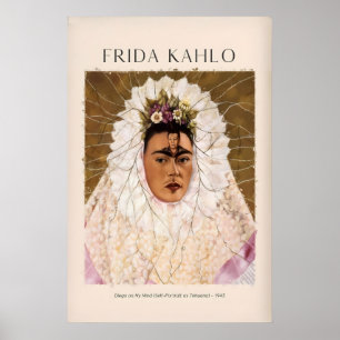 Poster Frida Kahlo Diego na Minha Mente Autorretrato Tehu